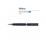 Ручка шариковая автоматическая BrunoVisconti 1 мм, синяя Milano (синий металлический корпус), фото 1