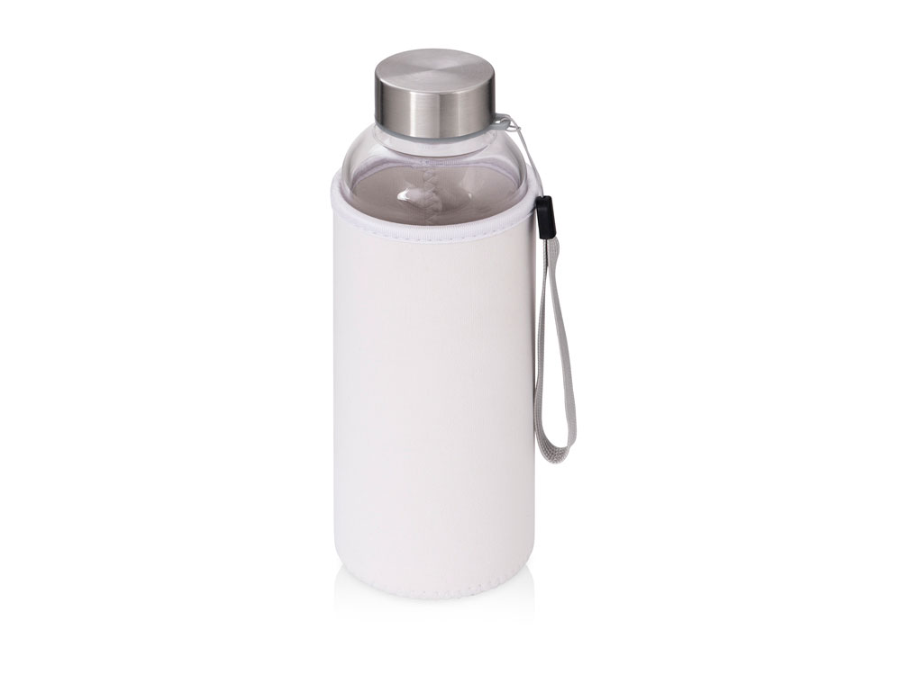 Бутылка для воды Pure c чехлом, 420 мл, белый - купить оптом