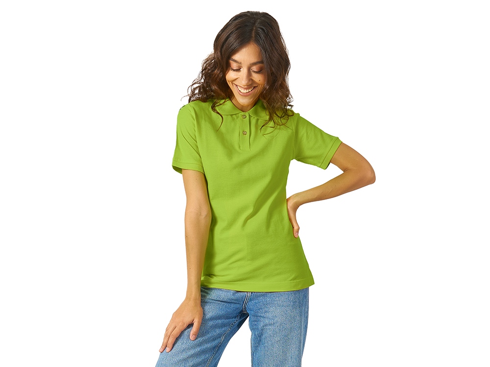 Рубашка поло Boston 2.0 женская, зеленое яблоко - купить оптом
