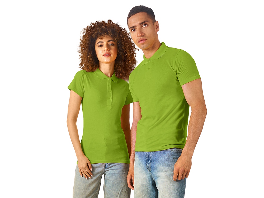 Рубашка поло First 2.0 мужская, зеленое яблоко - купить оптом