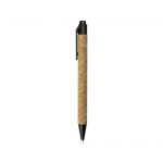 Ручка из пробки и переработанной пшеницы шариковая Evora, пробка/черный, фото 2