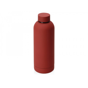 Вакуумная термобутылка Cask Waterline, soft touch, 500 мл, красный - купить оптом