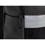 Рюкзак Merit со светоотражающей полосой и отделением для ноутбука 15.6'', темно-серый/черный, фото 3