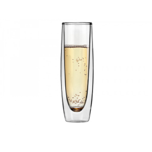 Бокал-флют для шампанского Brut с двойными стенками, 150мл, прозрачный - купить оптом