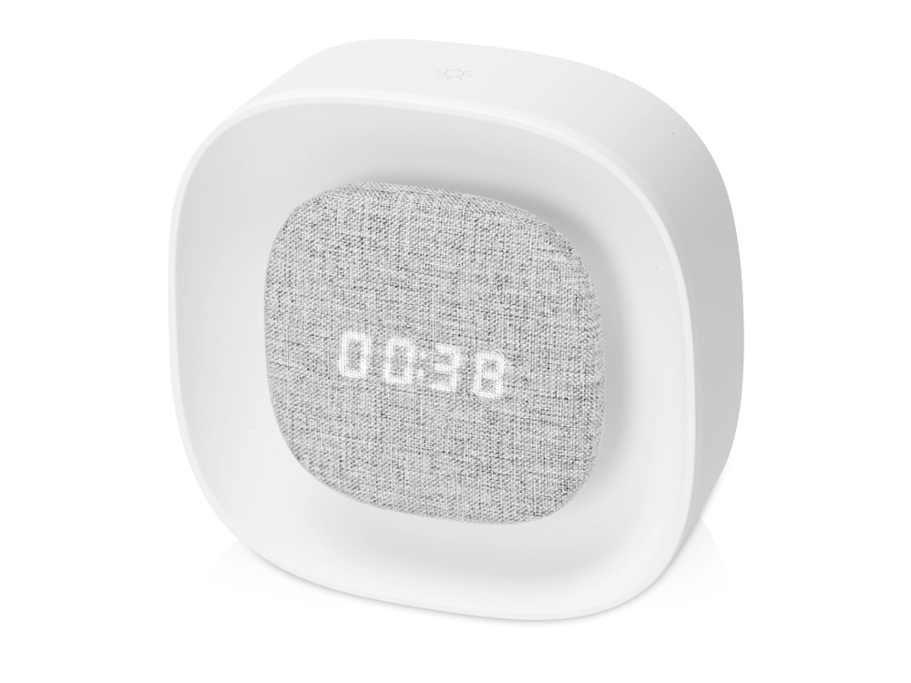 Беспроводные настольные часы с регулируемой подсветкой Night Watch, белый/серый - купить оптом