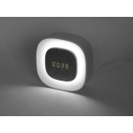 Беспроводные настольные часы с регулируемой подсветкой Night Watch, белый/серый, фото 2