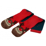 Набор носков с рождественской символикой в мешке мужские, 2 пары, красный, фото 2