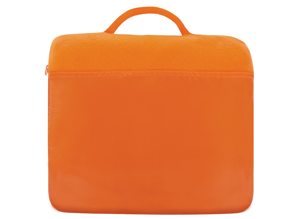 Плед для путешествий Flight в чехле с ручкой и карманом, оранжевый - купить оптом