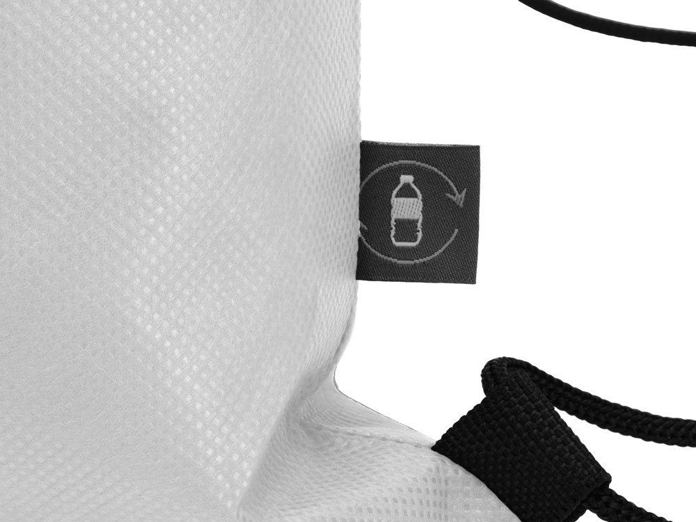 Рюкзак-мешок Reviver из нетканого переработанного материала RPET, белый - купить оптом