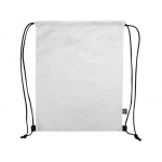 Рюкзак-мешок Reviver из нетканого переработанного материала RPET, белый, фото 3