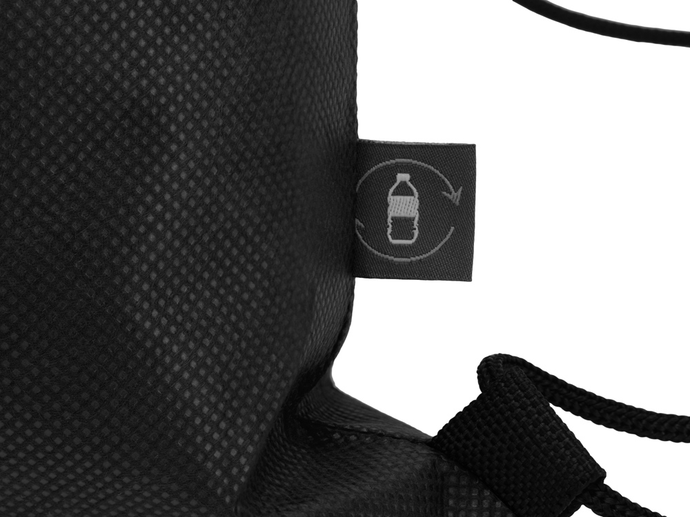 Рюкзак-мешок Reviver из нетканого переработанного материала RPET, черный - купить оптом