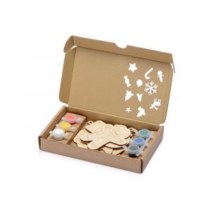 Подарочный набор для раскрашивания Christmas Toys, натуральный  - купить оптом