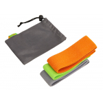 Набор тканевых фитнес резинок, 5см, зеленый, оранжевый, серый, фото 1