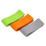 Набор тканевых фитнес резинок, 5см, зеленый, оранжевый, серый, фото 3