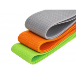 Набор тканевых фитнес резинок, 5см, зеленый, оранжевый, серый, фото 4