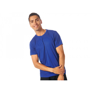 Мужская спортивная футболка Turin из комбинируемых материалов, классический синий - купить оптом