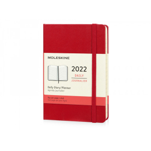 Ежедневник Moleskine Classic (2022), Pocket (9х14), красный, твердая обложка - купить оптом