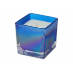 Свеча парафиновая парфюмированная в стекле Palo, синяя, белый, синий