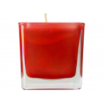 Свеча парафиновая парфюмированная в стекле Palo, красная, белый, красный, фото 1