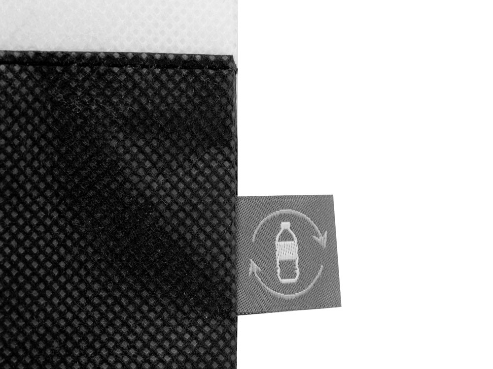 Сумка-шоппер двухцветная Revive из нетканого переработанного материала, черный - купить оптом
