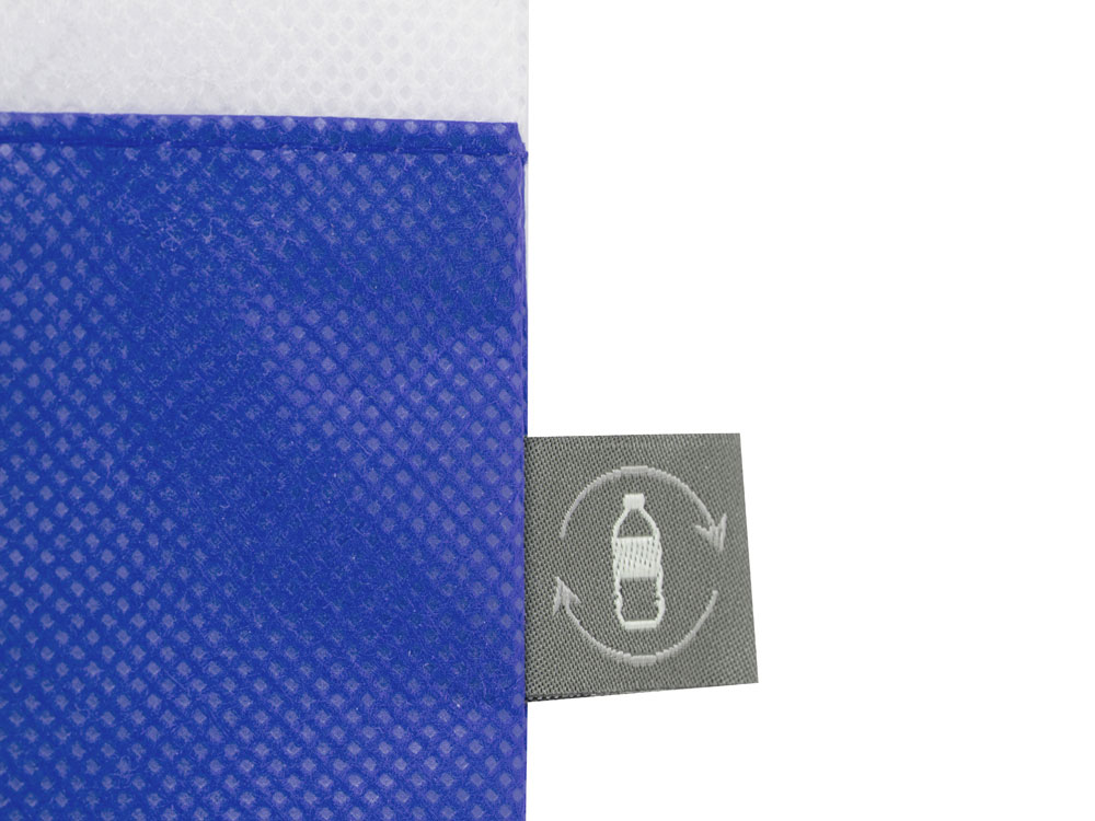 Сумка-шоппер двухцветная Revive из нетканого переработанного материала, синий - купить оптом
