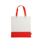 Сумка-шоппер двухцветная Revive из нетканого переработанного материала, красный, фото 2