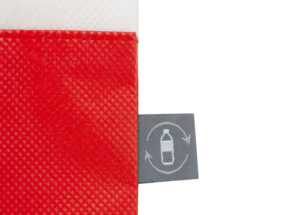 Сумка-шоппер двухцветная Revive из нетканого переработанного материала, красный - купить оптом