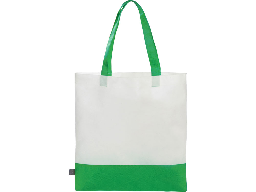 Сумка-шоппер двухцветная Revive из нетканого переработанного материала, зеленый - купить оптом