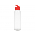 Бутылка для воды Plain 2 630 мл, прозрачный/красный, фото 1