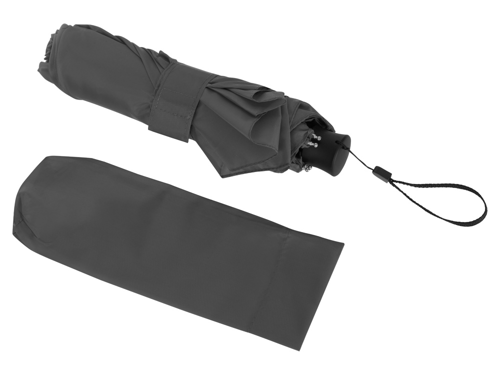 Складной компактный механический зонт Super Light, серый - купить оптом