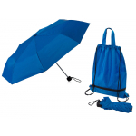 Набор: платок, складной зонт Ренуар. Терраса, синий/желтый - купить оптом