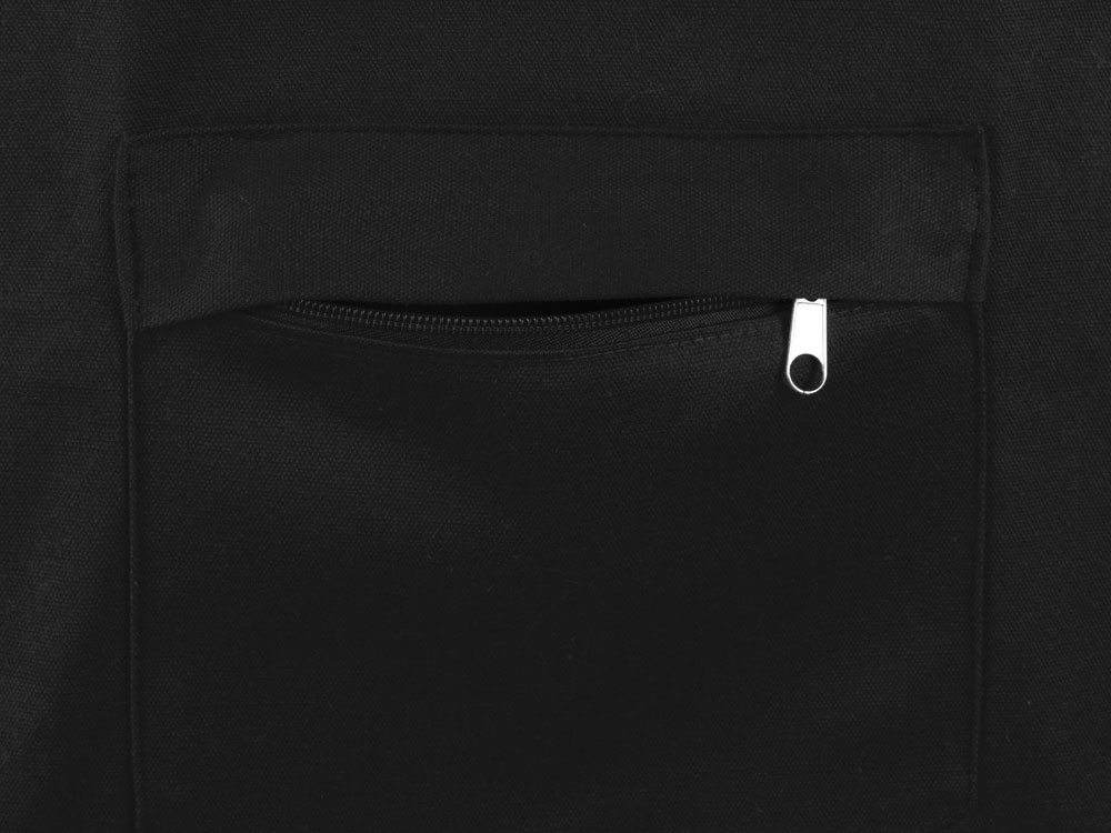 Сумка на молнии Zipper из хлопка 280 г c карманом на молнии спереди, черный - купить оптом