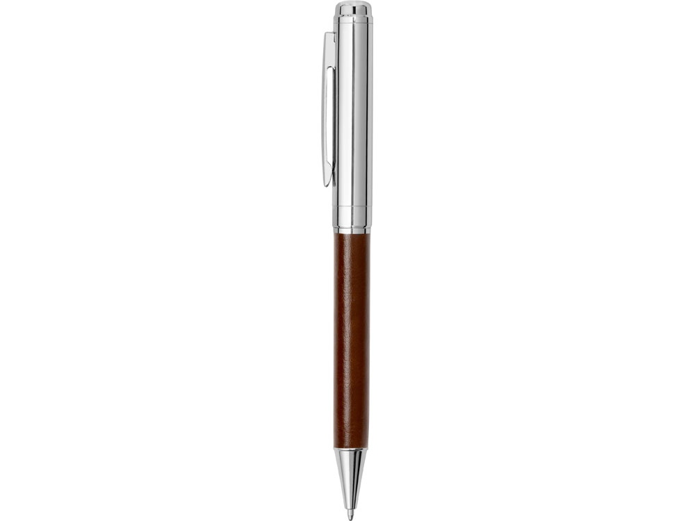 Бизнес-блокнот А5 с клапаном Fabrizio с ручкой, коричневый - купить оптом