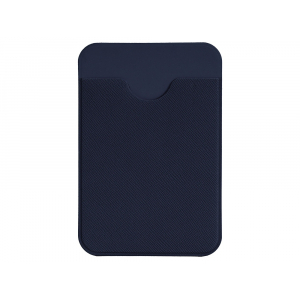 Чехол-картхолдер Favor на клеевой основе на телефон для пластиковых карт и и карт доступа, темно-синий - купить оптом