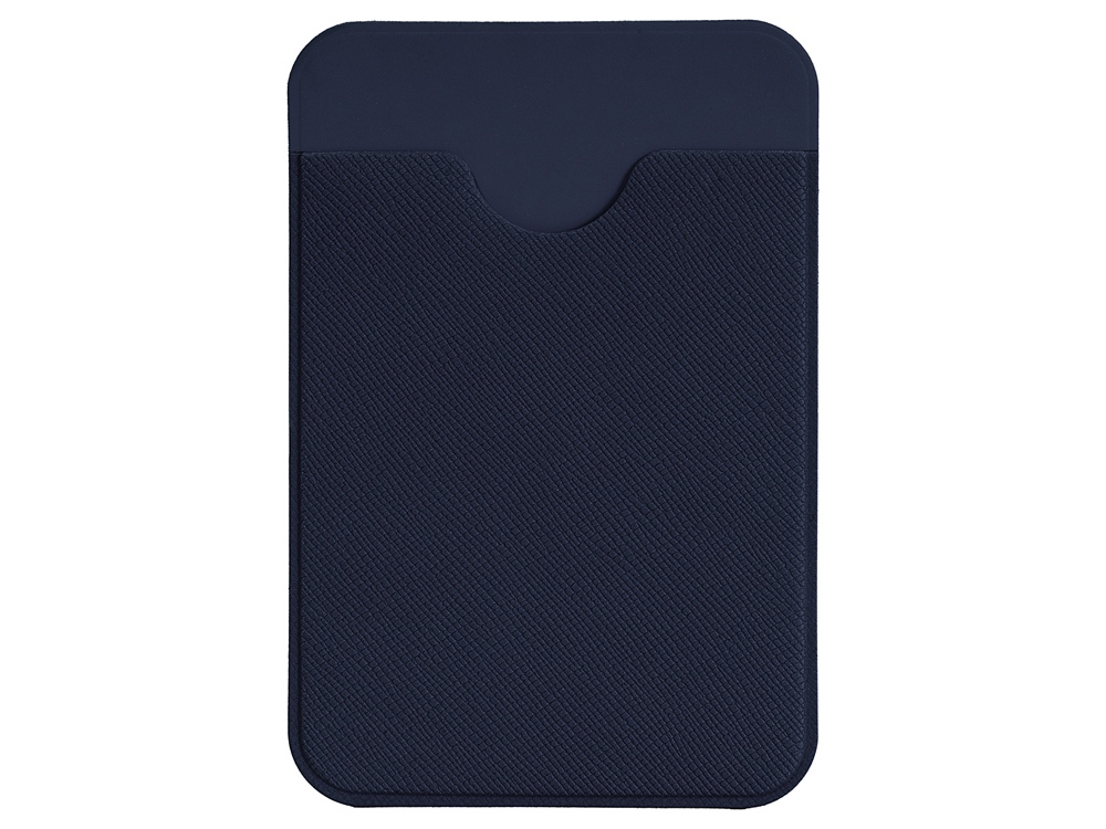 Чехол-картхолдер Favor на клеевой основе на телефон для пластиковых карт и и карт доступа, темно-синий - купить оптом