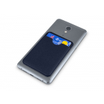 Чехол-картхолдер Favor на клеевой основе на телефон для пластиковых карт и и карт доступа, темно-синий, фото 3