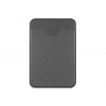 Чехол-картхолдер Favor на клеевой основе на телефон для пластиковых карт и и карт доступа, серый, темно-серый, фото 1