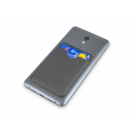 Чехол-картхолдер Favor на клеевой основе на телефон для пластиковых карт и и карт доступа, серый, темно-серый, фото 3