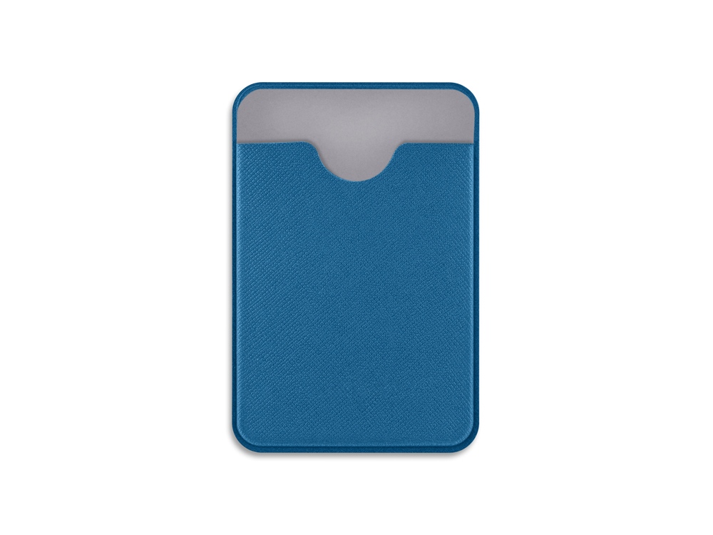 Чехол-картхолдер Favor на клеевой основе на телефон для пластиковых карт и и карт доступа, синий - купить оптом