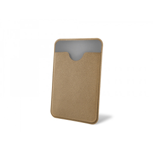 Чехол-картхолдер Favor на клеевой основе на телефон для пластиковых карт и и карт доступа, бежевый - купить оптом