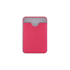 Чехол-картхолдер Favor на клеевой основе на телефон для пластиковых карт и и карт доступа, фуксия - купить оптом