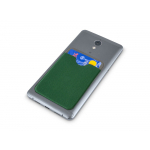 Чехол-картхолдер Favor на клеевой основе на телефон для пластиковых карт и и карт доступа, темно-зеленый, фото 3