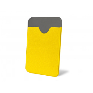 Чехол-картхолдер Favor на клеевой основе на телефон для пластиковых карт и и карт доступа, желтый - купить оптом
