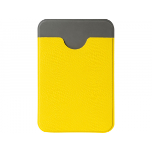 Чехол-картхолдер Favor на клеевой основе на телефон для пластиковых карт и и карт доступа, желтый - купить оптом