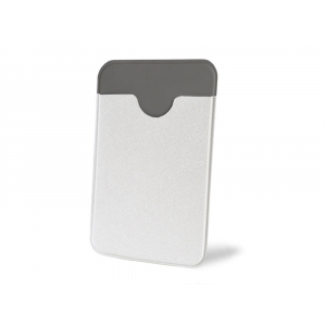 Чехол-картхолдер Favor на клеевой основе на телефон для пластиковых карт и и карт доступа, белый - купить оптом