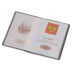 Классическая обложка для паспорта Favor, красная/серая, красный/серый - купить оптом