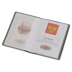 Классическая обложка для паспорта Favor, зеленое яблоко/серая, фото 1