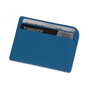 Картхолдер для 3-пластиковых карт Favor, синий - купить оптом