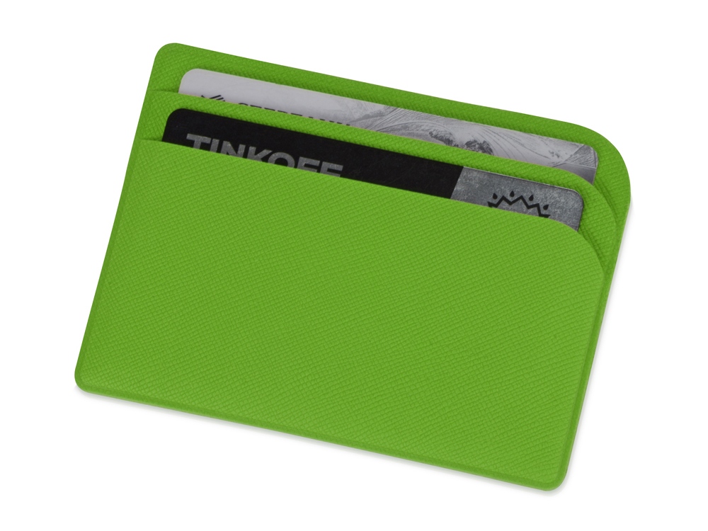 Картхолдер для 3-пластиковых карт Favor, зеленое яблоко - купить оптом