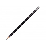 Шестигранный карандаш с ластиком Presto, черный